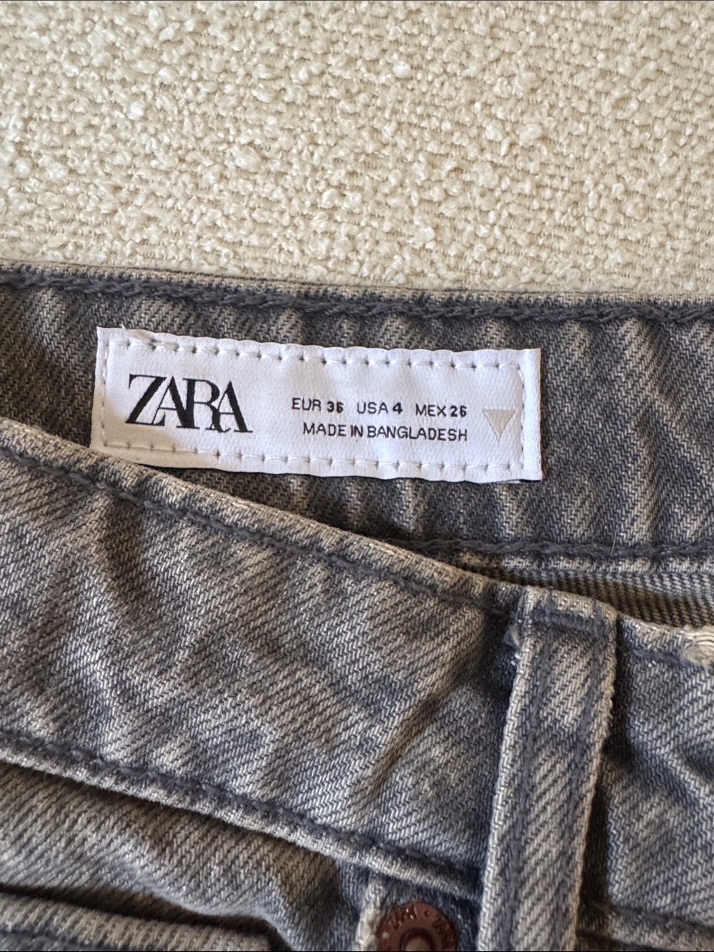 ZARA Gray Denim Jeans High rise